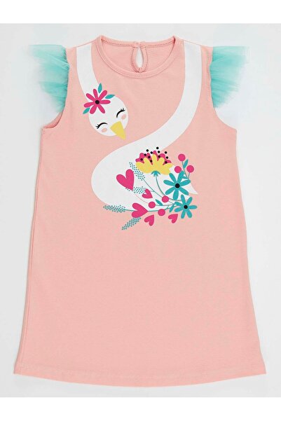 Denokids Pink Tulle Romantic Girl's Summer Dress