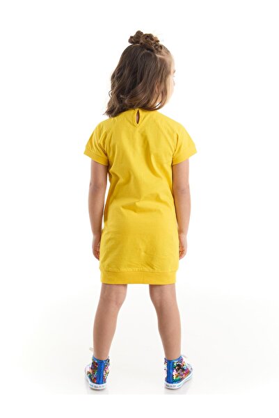 Denokids Καλοκαιρινό φόρεμα για κορίτσια με λουλουδάτο σχέδιο Yellow Fox