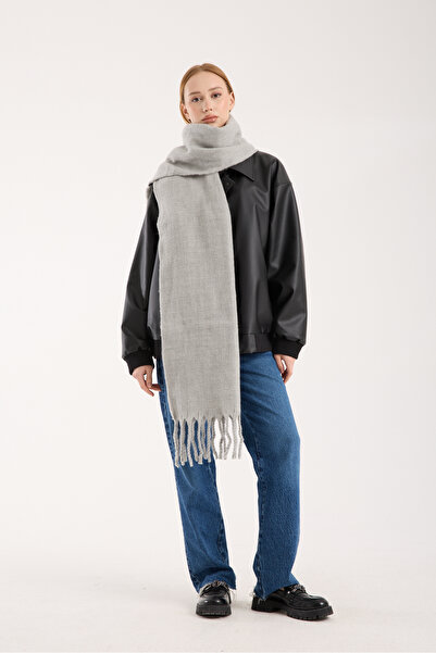 Hat Town Unisex Puffy Düz Renk Şal Atkı