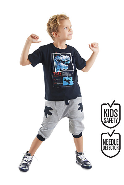 MSHB&G T-rex Info Boy's T-shirt Capri Shorts Set