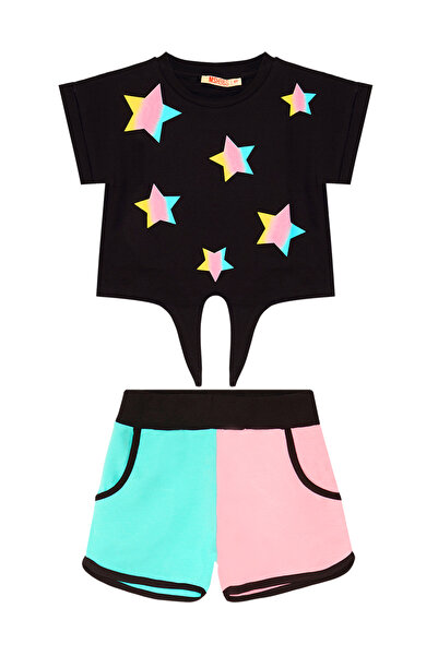MSHB&G Colorful Star Girl's Summer T-Shirt Shorts Set