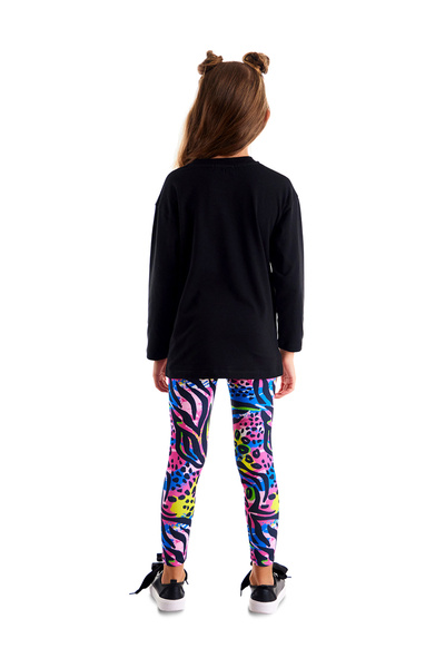 MSHB&G Girl's Lightning Patterned Winged T-shirt and Leggings Set