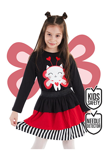 Denokids Cute Heart Girl's T-shirt Skirt Set