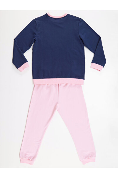 Denokids Cat Boncuk Girl's Tracksuit Set