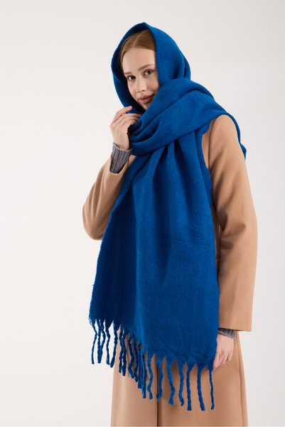 Hat Town Unisex Puffy μονόχρωμο κασκόλ σάλι