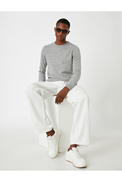 Koton Мъжки сив базов пуловер 3WAM70017HT