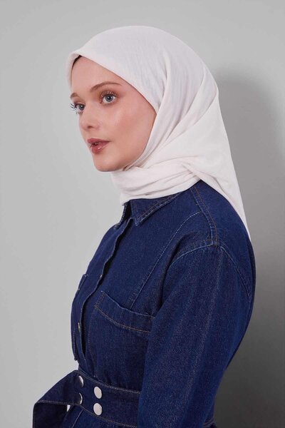 Levidor Ecru Lux Cotton Cazz Scarf