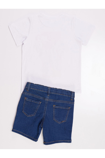 Denokids Brick Boy's T-shirt Denim Shorts Set