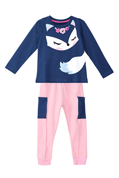 Denokids Comfortable Girl's T-shirt and Trousers Set - Cute Fox