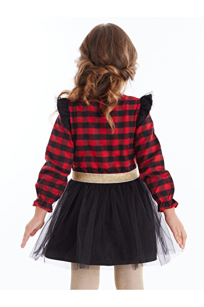 MSHB&G Unicorn Plaid Tulle New Year Girl Red Dress