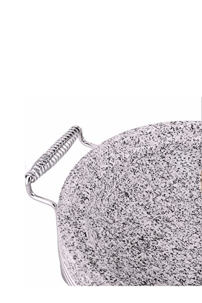 ELEGANT HOME Stone pot with lid and 20cm stainless steel heating base