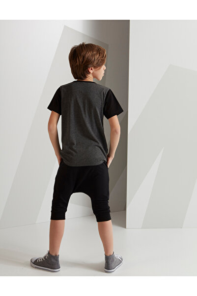 MSHB&G Gray Star Boy's T-shirt Capri Shorts Set