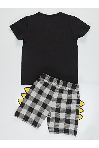 Denokids Set de pantaloni scurți de tricou Yo Dino pentru băieți