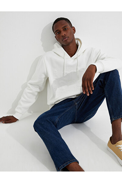 Koton Ανδρικό φούτερ Λευκό 3wam70079mk