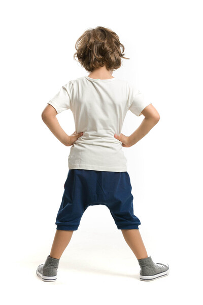 Denokids Dino Plaid Boy's T-shirt Shorts Set