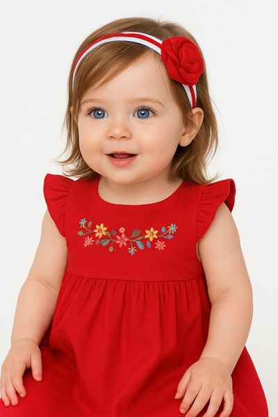 Masal Dünyası Bursa رباط شعر وردي للفتيات الصغيرات / الأطفال أرجواني وأحمر (ي...