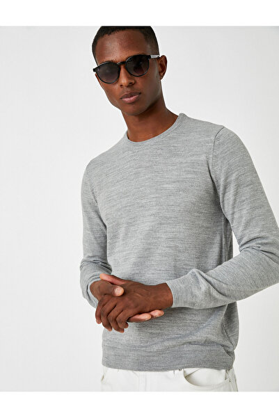 Koton Мъжки сив базов пуловер 3WAM70017HT