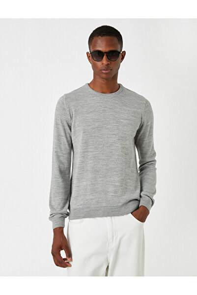 Koton Мъжки сив базов пуловер 3WAM70017HT