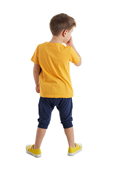 Denokids Kepçe Boy T-shirt Capri Shorts Set