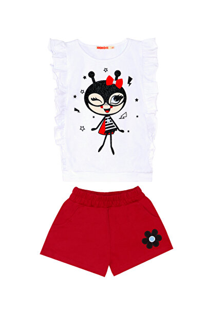 Denokids Bug Love Frilly Girl póló és rövidnadrág szett