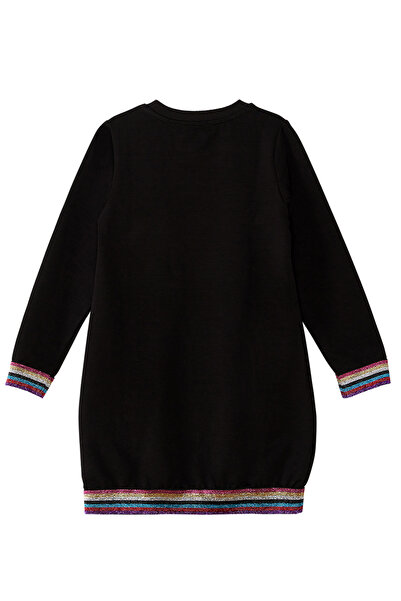 MSHB&G Μαύρο ποπ κορν - Γυαλιστερό ελαστικό μακρυμάνικο κορίτσι