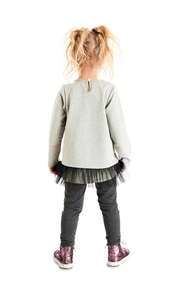 Denokids Cute Cat Tulle Tunic and Leggings Set for Girls