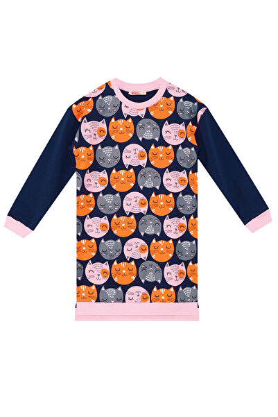 MSHB&G Μακρυμάνικο φόρεμα για κορίτσια Navy Blue