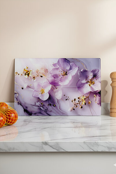 Minola Home لوح تقطيع من الزجاج المقسى، لوح عرض من الزجاج، لوح تقطيع بحافة بي...