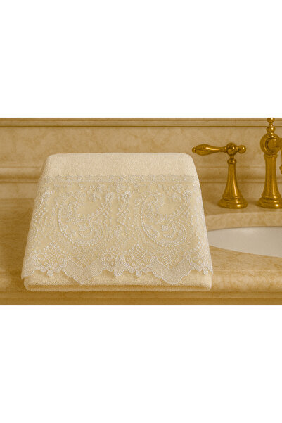 Çeyiz Bahçesi Prosop din catifea cremă Liza 50&90