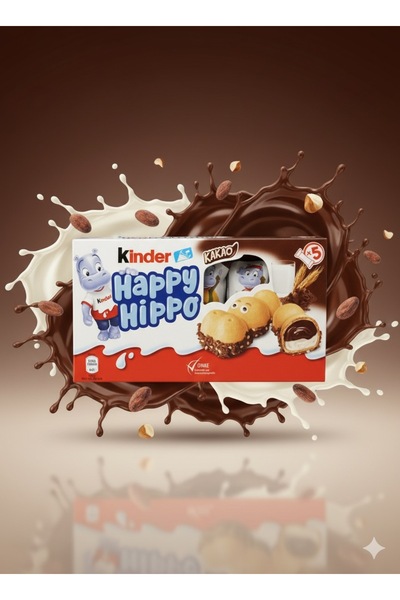 Ferrero KİNDER HAPPY HİPPO KAKAOLU BİSKÜVİ 103,5 GR *5'Lİ