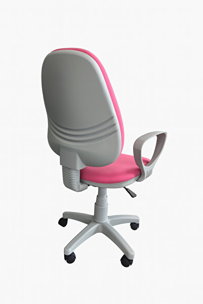 ChairLife DOLE Gri Gövde/Pembe Döşemeli Ofis Büro Sekreter Bilgisayar Çalışma Koltuğu Sandalyesi