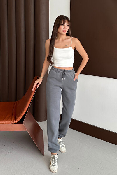 Balenbi Women's High Waist Winter Fleece Thick Sweatpants 1091