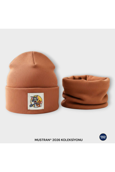 Mustran 95% бавовна, ручної роботи, для дітей віком 4-12 років, набір з 2 шапок і шарфів | Подвійний шар, 4 шари, захист вух, сувенір