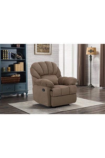 Woodies Premium Fixed Recliner Chair – Elegant & Supportive Design (brown, RR...