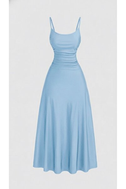 Dressco Kylie - İnce Askılı Beli Saran Maxi Elbise