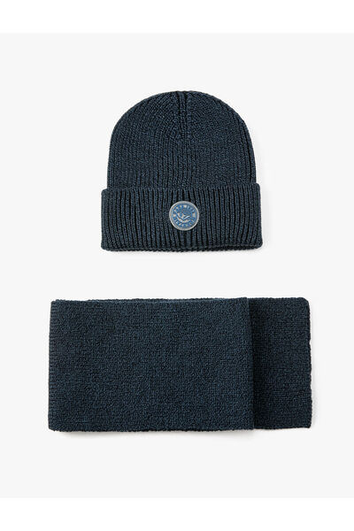 Koton Set Beretă Eșarfă Tricotaj Etichetă Detaliată 2 Piese