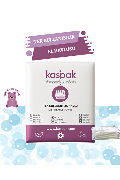 kaspak Tek kullanımlık havlu 40x40 cm 100 adet