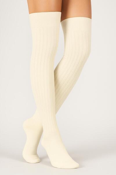 COTENCONCEPT 2 Pairs of Basic Thick Cotton Blend Over-The-Knee Socks