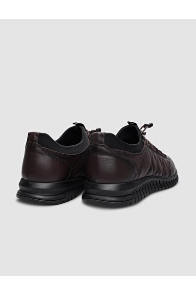 Cabani 100% Genuine Quilted Brown Men's Sports Shoes