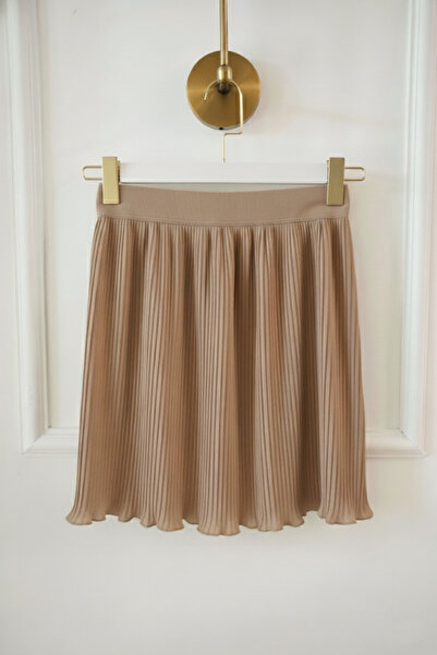 Modabenna Mink Women's Pleated Skirt Innerwear Elastic Waist Mini Lining Pleated Complementary