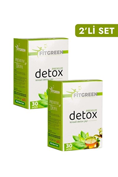FİTGREEN Kinoa’lı I 2 Kutu Detox Çayı Detox Form Çayı Diyette Çay tok tutma