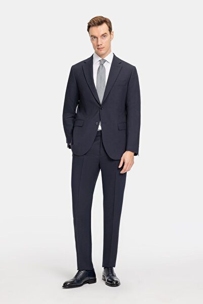 W Collection Dark Blue Buttoned Suit