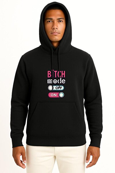 Bahriyeli Collection بغطاء رأس سويت شيرت بتصميم Bitch Mode On-Off للجنسين