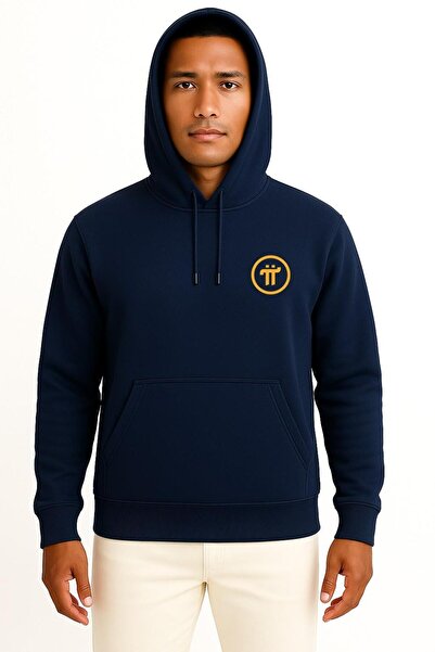 Bahriyeli Collection Hooded Pi Network Coin Pocket Design Unisex Sweatshirt