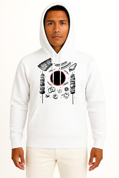 Bahriyeli Collection cu glugă Mangal - Swea unisex cu design pentru grătar tr...