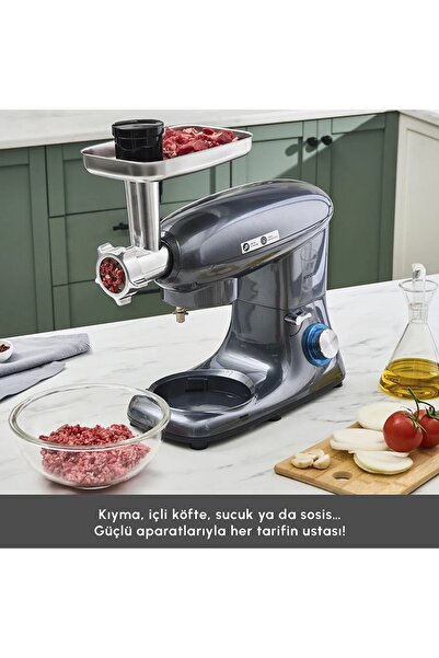 easytekno Karaca Multichef Stand Mikser Mutfak Şefi 1900w 5,5lt (KIYMA ÇEKME ...