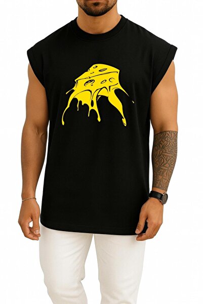 Bahriyeli Collection supradimensionat Nachos Sos de brânză elvețiană cu cheddar Piept B cu imprimeu Atlet