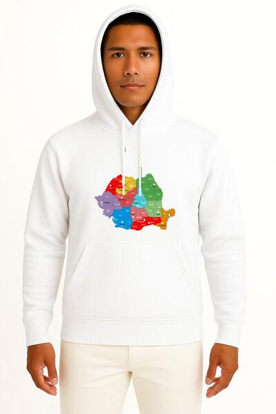 Bahriyeli Collection με κουκούλα Ρουμανία Φούτερ Unisex με σχέδιο πόλεων και ...