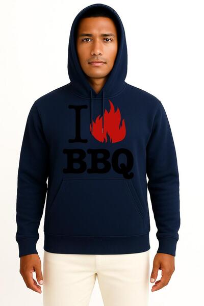 Bahriyeli Collection cu glugă Barbecue Grill tricou Babb Bros Bbq Swea unisex cu design cu piept tricou