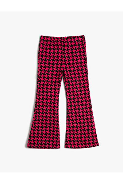 Koton Hose mit ausgestelltem Bein und Hahnentrittmuster